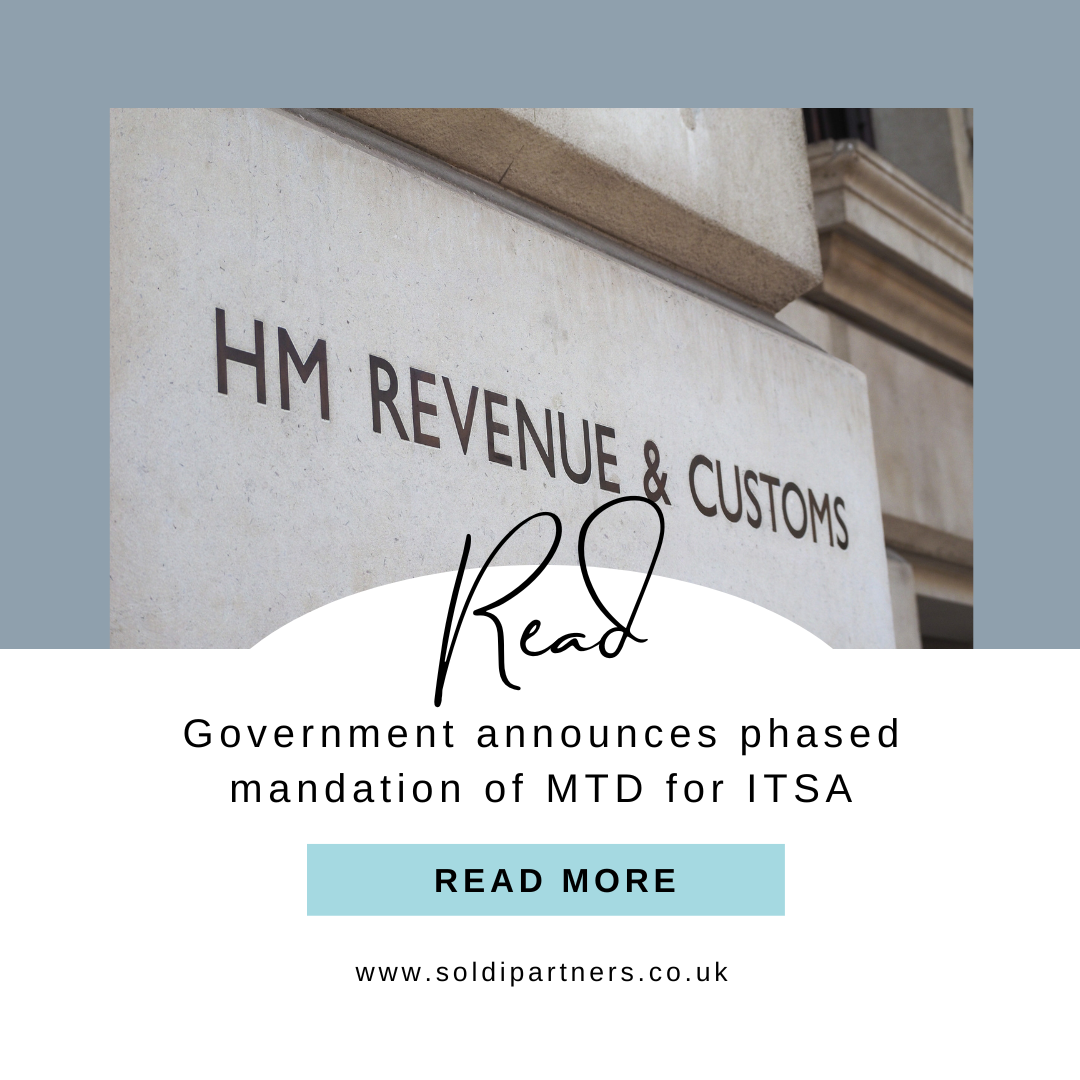 Government Announces phased mandation of Making Tax Digital for ITSA